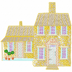 Buildings Embroidery Design 9